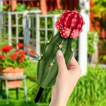 SteadlinePlastic Cactus Garden Stakes 11 Inches Tall Realistic Outdoor Decor for Yard Patio and Balcony Waterproof and UV Resistant Low Maintenance Lawn Ornaments