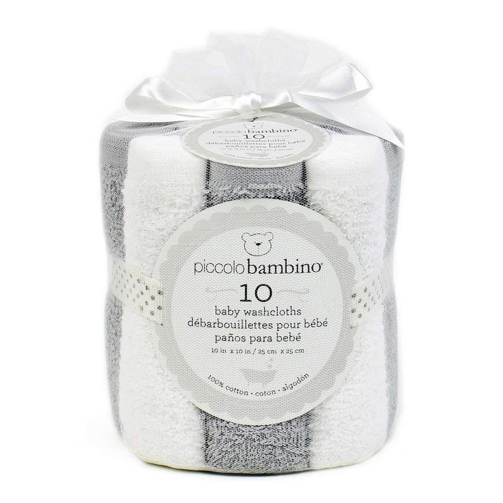 Piccolo Bambino Washcloths 10 Pack Grey Walmart Canada