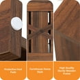 thumbnail image 5 of Craftian Square Coffee Tables with Storage, Farmhouse Wood Center Table for Living Room, Walnut, 5 of 6