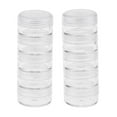 thumbnail image 2 of AMLESO 10x Boîtes de Rangement Empilables Transparentes pour Bijoux Perles Pilules Petits Couvercles à Vis Conteneur 77x27mm, 2 of 7