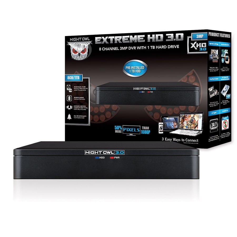 Night Owl 8 Reliable Storage Channel Extreme HD 3MP DVR With 1 TB Hard
