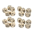 thumbnail image 4 of Juego de dados 20 piezas de dados blancos de grano perlado de plástico de seis caras de 16 mm duraderos para la enseñanza de matemáticas ANGGREK Otros, 4 of 8