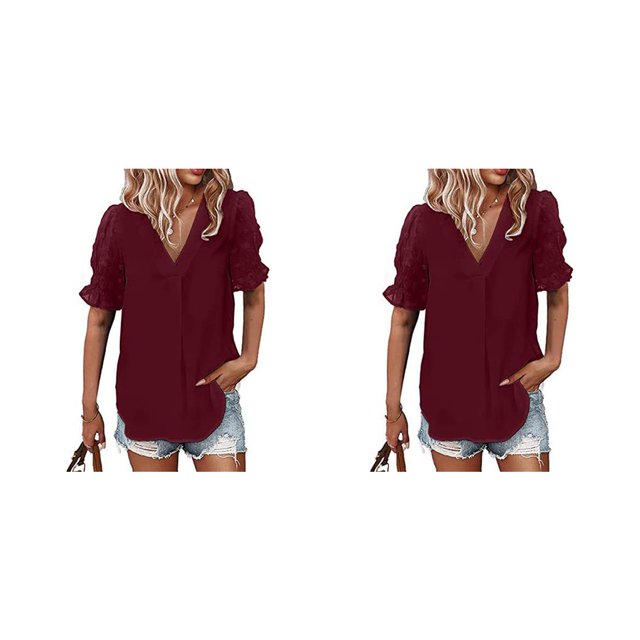 Minnieouse Blusa holgada para mujer, camisa bonita informal con flores, disfraz de vacaciones en la playa, fiesta de verano, Top fresco, Type12 NO12