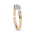 thumbnail image 3 of AFFY Eternity Ring for Women, 0.25 Carat (ctw) Round Cut Lab Grown Diamond Engagement Wedding Band Ring In 14K Rose Gold Over Sterling Silver F-G-H, SI Quality 1/4ctw Ring Size-8.5, 3 of 6