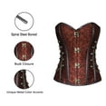 thumbnail image 2 of MISS MOLY Steampunk Brocade Corset Top Waist Training Overbust Bustier for Cosplay Party Steel Boned, 2 of 5