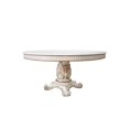 thumbnail image 1 of Acme Furniture Round Dining Table, Antique Pearl, 1 of 6