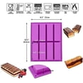 thumbnail image 2 of Rectangle Granola Bar Silicone Mold (2PCS) - 8 Cavity Nutrition Cereal Bar Mold for Baking, 2 of 5