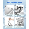 thumbnail image 6 of Commercial Ice Shaver 661 lbs per Hour Electric Ice Shaver with Replaceable Container 350W Premium Motor 4 Blades for Snow Cone and Ice Making Suitable for Dessert Shops Bars Parties Silver, 6 of 7