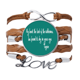 thumbnail image 1 of Qoutes gente famosa Healing amantes encontrado mundo en ojos Pulsera de cuero Negro trenzado pulsera de cuerda de amor Unbranded M, 1 of 3