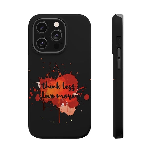 DistinctInk Tough Case for Apple iPhone 15 PRO (6.1" Screen), Compatible with MagSafe Charging - Think Less Live More