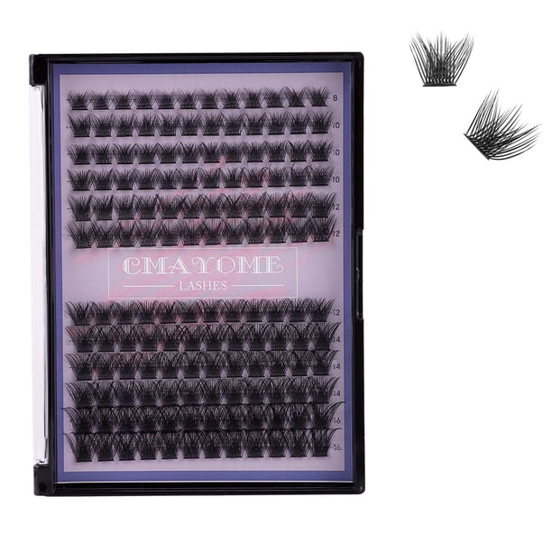 Kit De Extensión De Pestañas,144 Pestañas Individuales 8-16mm Pinzas Pestañas En Racimo Maquillaje para Mujeres