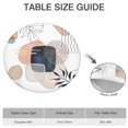 thumbnail image 6 of 44in Round Tablecloth with Elastic Edge, Waterproof Fitted Table Cover for 36-44" Tables, Boho Theme Polyester Reusable Table Cloths Wipe Clean for Picnic, Dining, Outdoor Use and Party Decor, 6 of 7