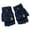 Navy, variant on Winter Thermal Convertible Fingerless Gloves and Mittens Insulated Knitted Hand Warmers for Men and Women Size:One Size