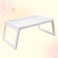 thumbnail image 2 of OULII Table de Lit Pliable Design Pliant Matériau PP Plateau de Service Blanc pour la Maison 1 Pcs Rentrée Scolaire, 2 of 7