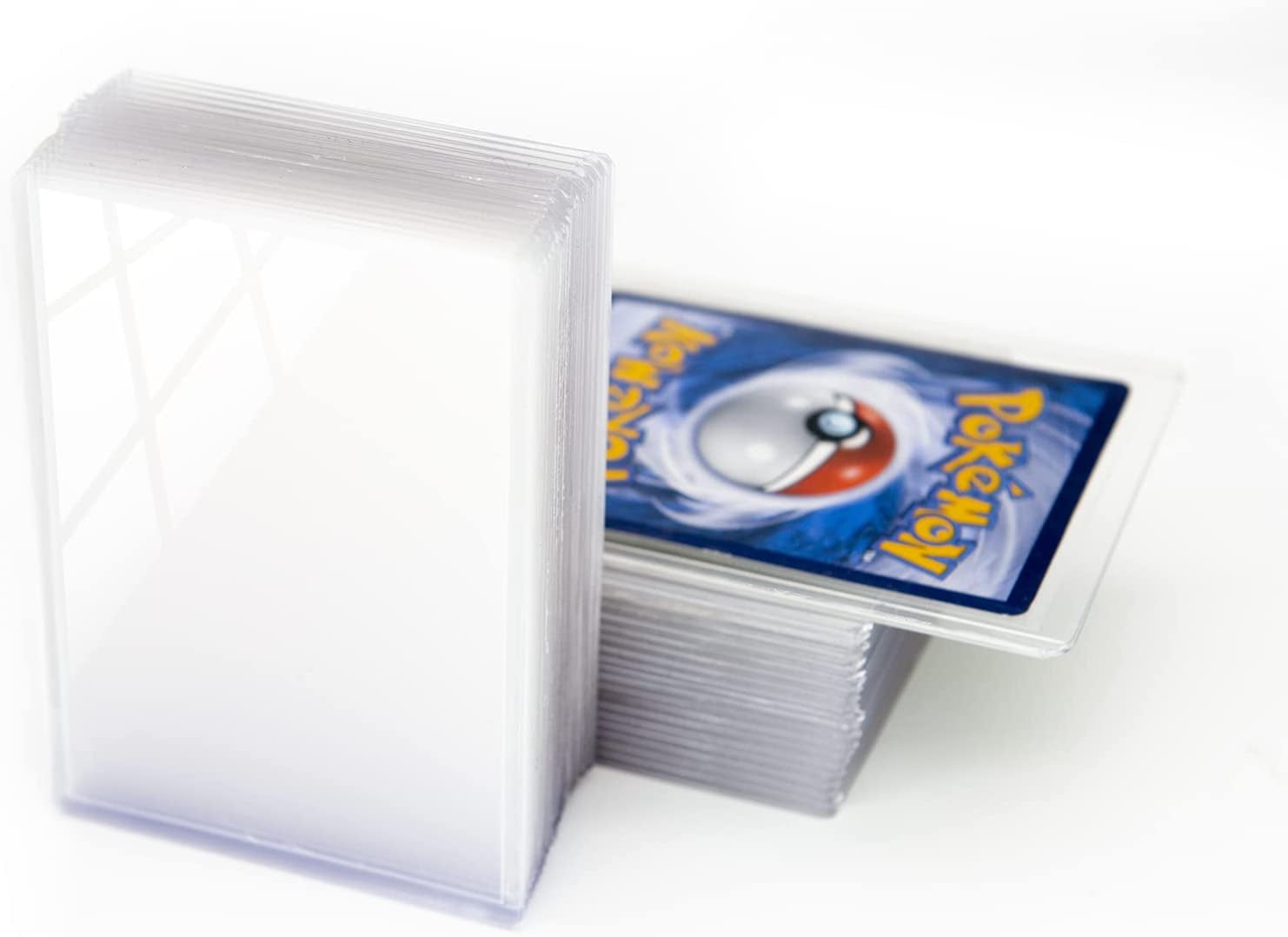 Qesonoo Cards Sleeves Top Loaders 10 Hard Acrylic Card Protector Clear Card  Brick + 2 Display Stand Fit for Trading Cards,Standard Sports Cards,Baseball  Card Holder Cases Collectibles White 10 + 2