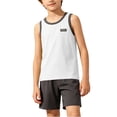 thumbnail image 5 of SGFCWSX Boys 2 Piece Outfits Sleeveless Tank Top and Shorts Set Summer Casual Breathable Soft Playwear White Size 6, 5 of 9
