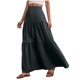 thumbnail image 1 of Faldas Elásticas de la Cintura para las Mujeres Color Sólido de la Longitud Del Tobillo de la Falda Maxi Casual Spring, Faldas Casuales para las Mujeres de Verano, 1 of 9
