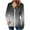 Black, variant on Maplenight Women's Hooded Jacket Long Sleeve Drawstring Zip Up Gradient Color Outerwear with Pockets