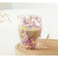 thumbnail image 5 of Dried Flower Double Wall Glass Cup, Aesthetic Flowers Coffee Mugs, Cute Insulated Tea Cups with Handle Heat Resistant for Women, Ideal for Birthday Mother's Day, Perfect for Wife Mom Friend (rainbow), 5 of 6
