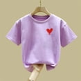 thumbnail image 7 of Piuwrlz Short Shirts Sleeve Kids Girls Graphic T-Shirts Crew Neck Pullover Purple Size 4-5 Years, 7 of 7