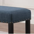 thumbnail image 4 of Dining Benches Biony Fabric Dining Bench with Nailhead Trim, Blue,Dining Benches With Storage, 4 of 5