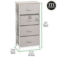 thumbnail image 3 of mDesign Tall Dresser Storage Tower Stand, 4 Removable Fabric Drawers - Linen/Tan, 3 of 8