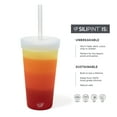 thumbnail image 6 of Silipint: Straw Tumber 22oz: Marigold - Silcone Travel Cup, Airtight Lid, Unbreakable, Hot & Cold Drinks, Dishwasher-Microwave-Freezer-Oven Safe, 6 of 7