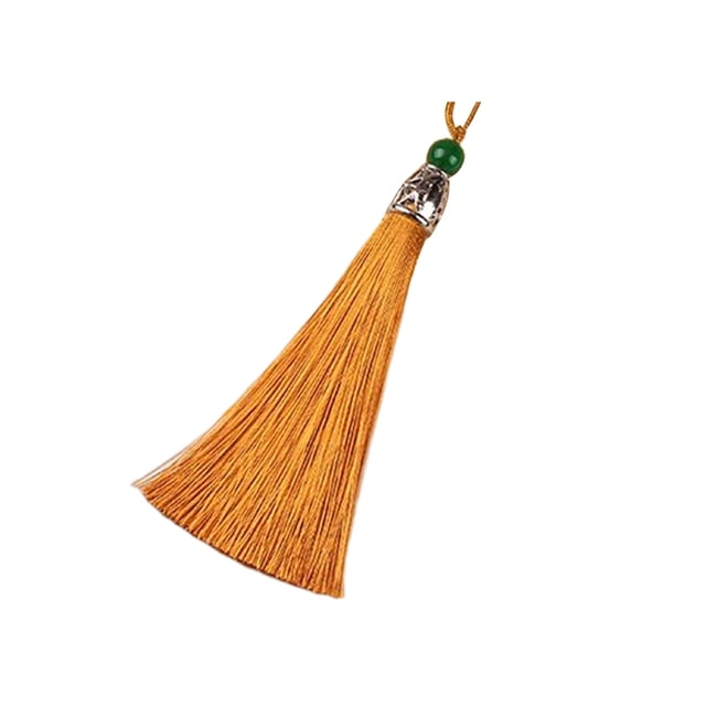 Sonducket Borla decorativa recta étnica ahueca hacia fuera hecho a mano marcapáginas collar cinturón colgante accesorios de joyería Ropa, zapatos y accesorios Miscelánea Amarillo Barro