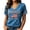 Blue, variant on Usa 250Th Anniversary Shirt Women Women's Casual V Neck Tee Independence Day Printed Short Sleeve Women Tshirts Dark Blue XXL
