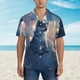 thumbnail image 2 of Fotbe Cloud Wolf Camisa Hawaiana para Hombre Unisex – Camisa Casual de Verano con Botones de Manga Corta de Algodón y Lino,Medium, 2 of 7