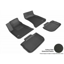 3D MAXpider 2011-2022 Fits Dodge Charger 1st Row 2nd Row Kagu Carbon Fiber Embossed Pattern Black Floor Mat L1DG01401509