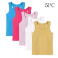 thumbnail image 3 of yillto Kids Racerback Tank 5 Pack Sleeveless Cotton Camisoles Summer Basic Casual Tee for Boys Girls Gym Tshirts, 3 of 7