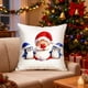 thumbnail image 4 of Funda de cojín de lino con estampado navideño | Funda de cojín cuadrada para sofá | Funda de cojín decorativa para sala de estar y cafetería, 4 of 5