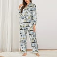 thumbnail image 2 of Sigee Lion Hippo Elephant On The Car for Women’s Pajama Sets Long-Sleeved Pjs Sets for Women 2 piece Sleepwear-Large, 2 of 7