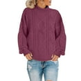thumbnail image 1 of Chandail à Col Roulé Épais pour Femmes, Décontracté, Confortable, Couleur Unie, Mode Hiver Chaud, 1 of 4