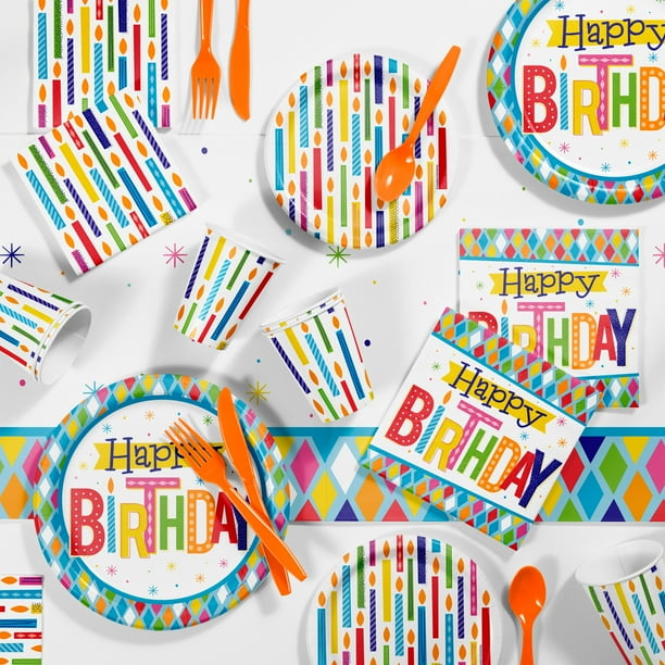 Bright Birthday Party Supplies Kit