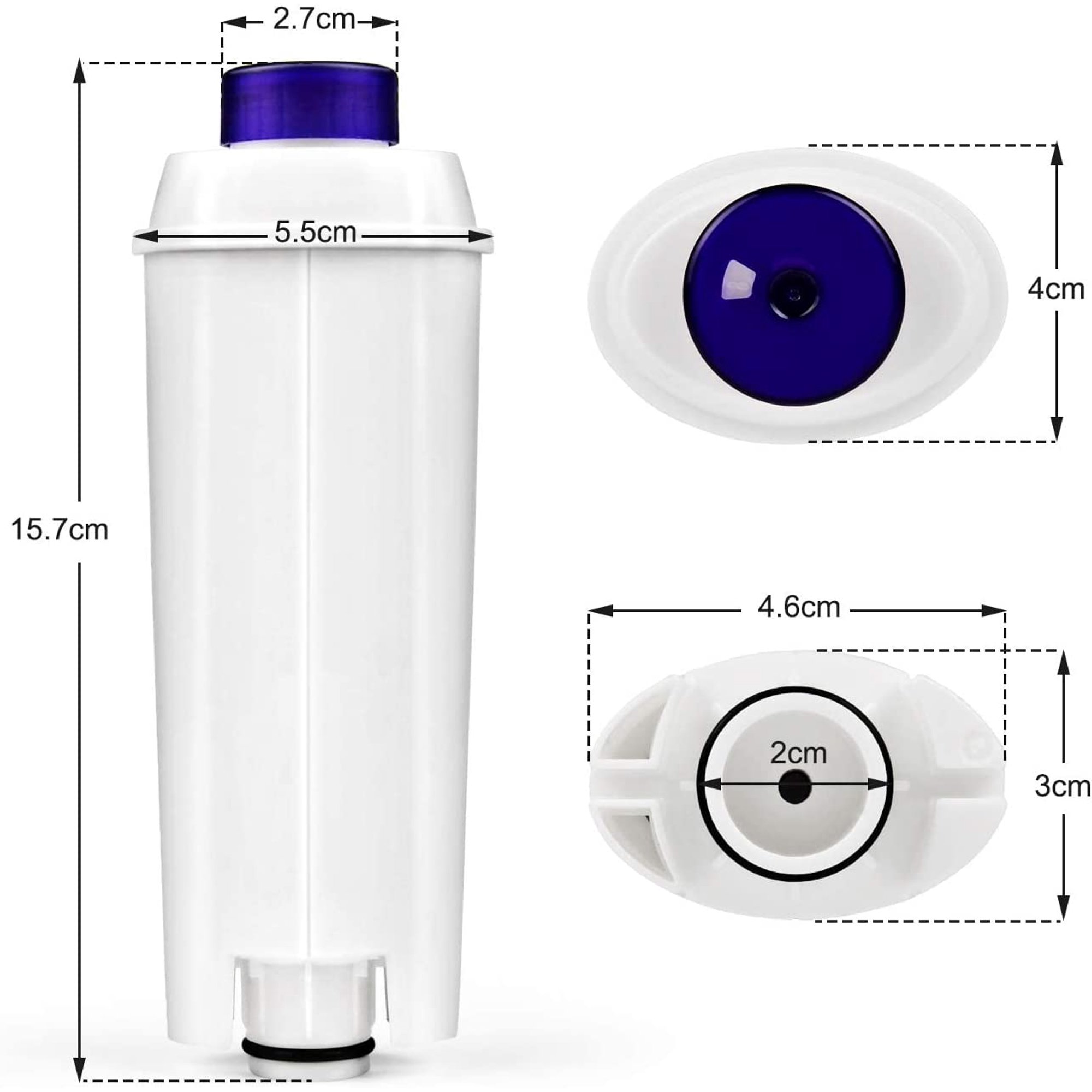 Lot De 6 Filtres à Eau Wessper Pour Machines à Café Delonghi ECAM, ESAM, ETAM | Charbon Actif | Améliore Le Goût