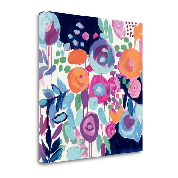 30x30 Garden Riot Crop By Wild Apple Portfolio Print on CanvasFabric Multi-Color