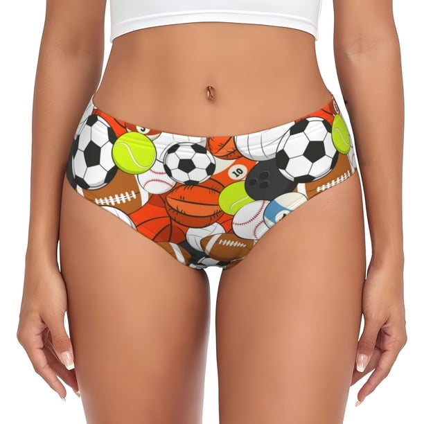 Balery Colorful Balls Ropa Interior de Algodón para Mujer con Dibujo – Braguitas Cómodas y Elásticas, Estilo Clásico-3X-Large