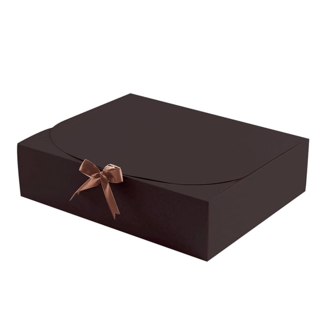 Bearachild Caja de regalo de 5 uds., caja de recuerdo de papel para cumpleaños, cajas de embalaje de regalo de aniversario de fiesta con cinta, Kits de decoración para fiestas negro M Bearachild HA005885-05
