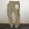 thumbnail image 2 of Styesk Men's Pants Men's Fashion Drawstring Elastic Waist Solid Color Casual Sweat Length Pants, 2 of 4