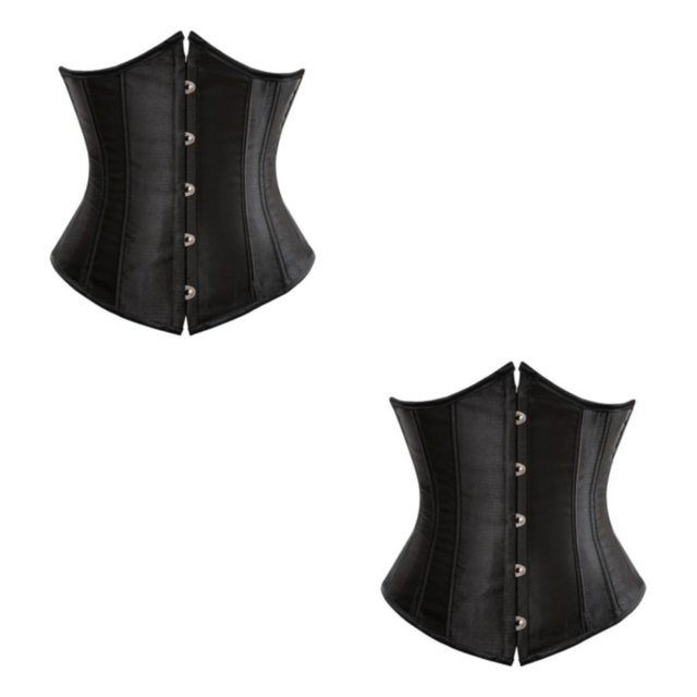 maskred Shapewear Corset à Lacets et Confortable Noir 5XL 2Set Femmes