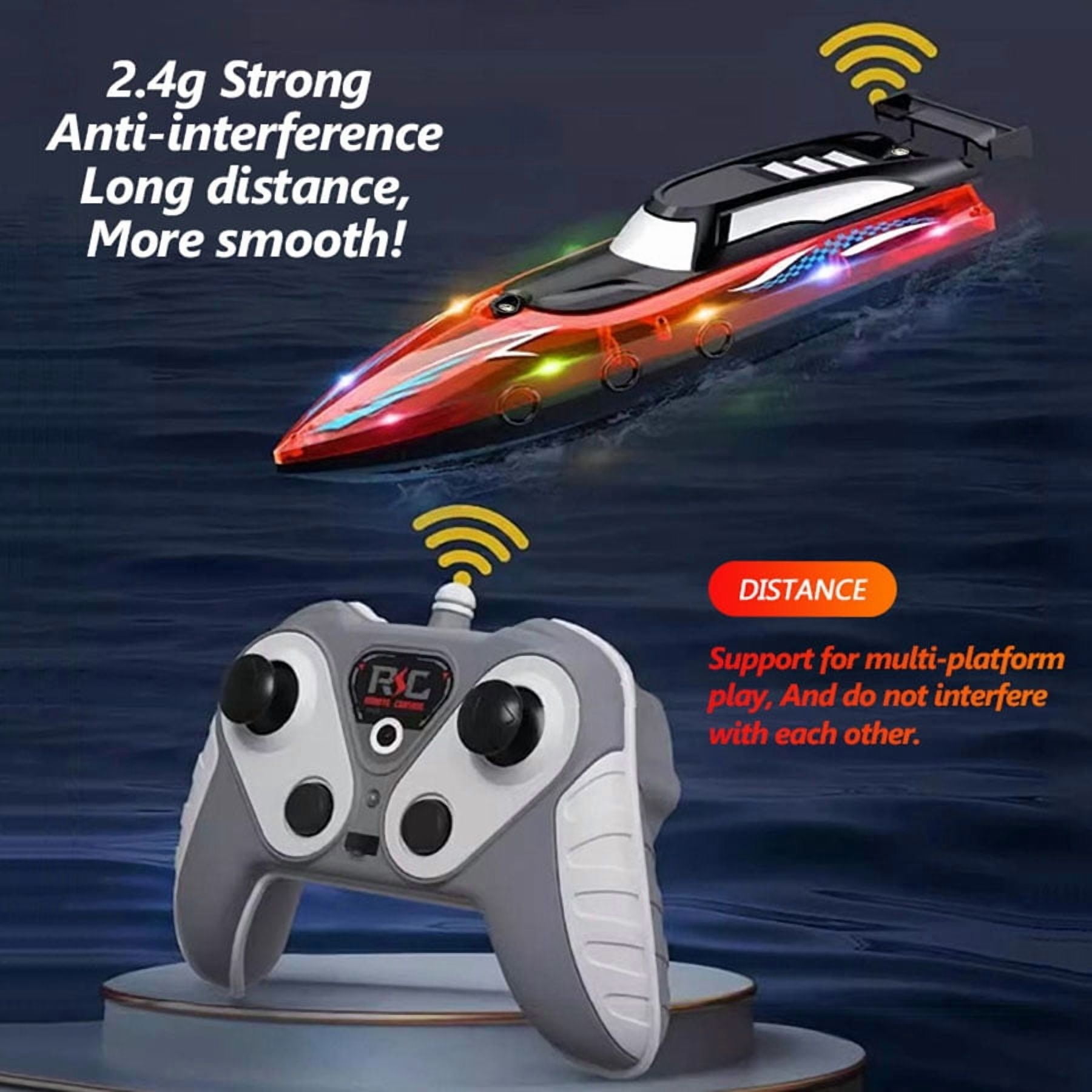 RC Boat with Motor, Funtogether Toys, A3503 Brushless RC Boat, High-Speed 10km/h, 20min Battery