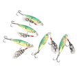 thumbnail image 2 of Señuelo de pesca Artificial, cebo de pesca realista con anzuelo triple para agua salada, Esmeralda de agua dulce, 5 uds., 2 of 12