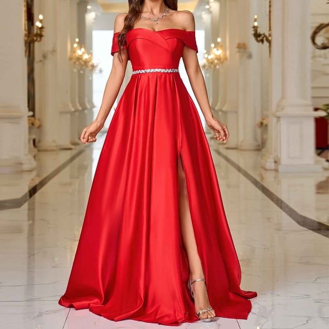 Grande Remise, Robe Sans Manches à Fermeture Éclair de Couleur Unie pour Femmes, Robe à Épaules Dénudées, Robe à Fermeture Éclair, Robe Sans Manches Ajustée/100 % Polyester, Rouge, Sopatenor