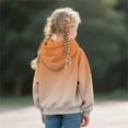 thumbnail image 2 of ATOGUTA Sweatshirts For Girls Kids Casual Long Sleeve Zip Up Tie-dye Hoodies Fall Jacket with Pockets Size 4T-12 Orange, 2 of 3
