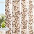 thumbnail image 3 of Alishomtll Floral Curtains for Living Room Farmhouse Country Linen Curtains Light Filtering Window Drapes,Brown ,52"x84", 2 Panels, 3 of 11