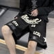 thumbnail image 2 of Pantalones cortos de baloncesto americanos, pantalones de calle de moda de verano para hombre, pantalones deportivos casuales por encima de la rodilla con estrellas y seis, 2 of 5