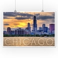thumbnail image 2 of Chicago, Illinois, Moody Skyline (12x18 Wall Art Poster, Room Decor), 2 of 3