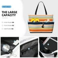 thumbnail image 3 of Balery Colorful Pastel Stripes Beach Travel Bag - Water-Resistant, Large Capacity Lightweight Tote with 7 Pockets for Women and Men - Perfect for Beach, Pool, Gym, and Travel, 3 of 7